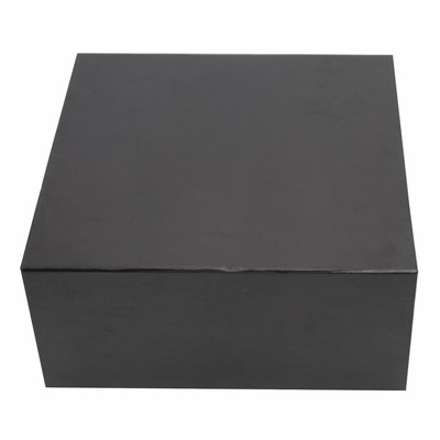Solid Black Magnetic Flap Box