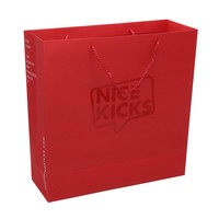 Red Cardboard Paper Bag For Shoes Packaging